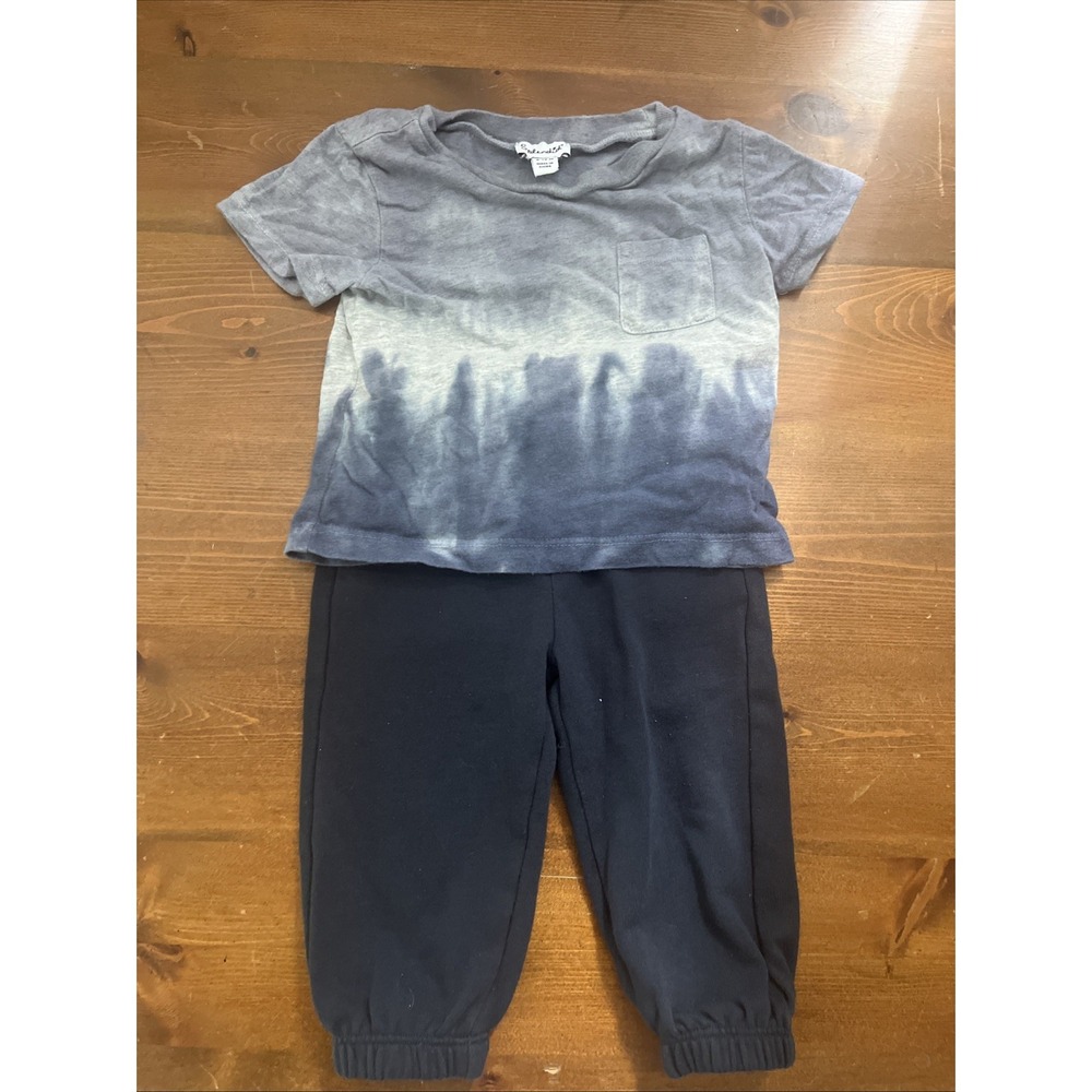 SPLENDID tie Dye Blue‎ T-shirt & Blue Sweatpants Set 6-12 Months